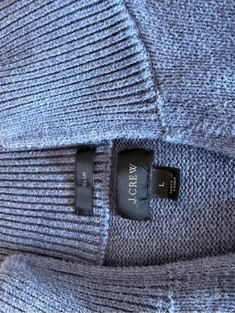J. Crew Men's Slate Blue Half-Zip Sweater